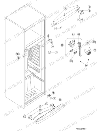 Взрыв-схема холодильника Electrolux ERD32400X - Схема узла Section 1